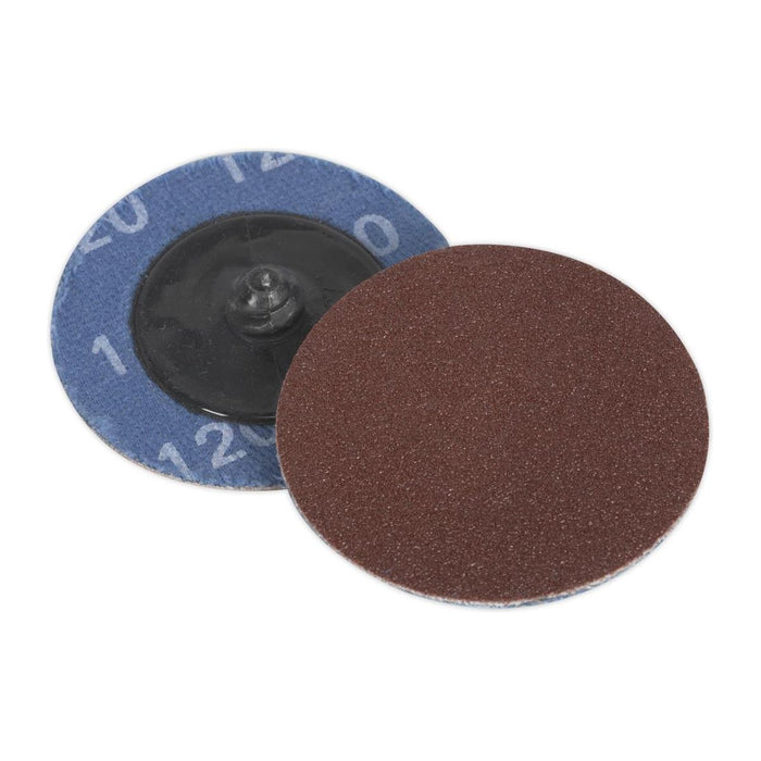 Sealey Quick-Change Sanding Disc50mm 120Grit Pack of 10 PTCQC50120