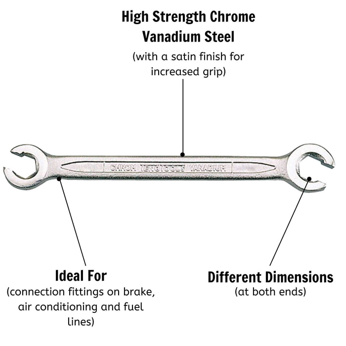 Teng Tools Flare nut Wrench Metric 13 x 14mm Teng Tools - Town Tools 