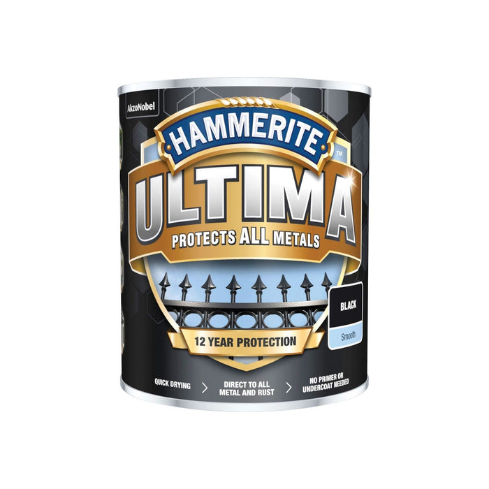 Hammerite Direct to rust metal paint - Smooth Black