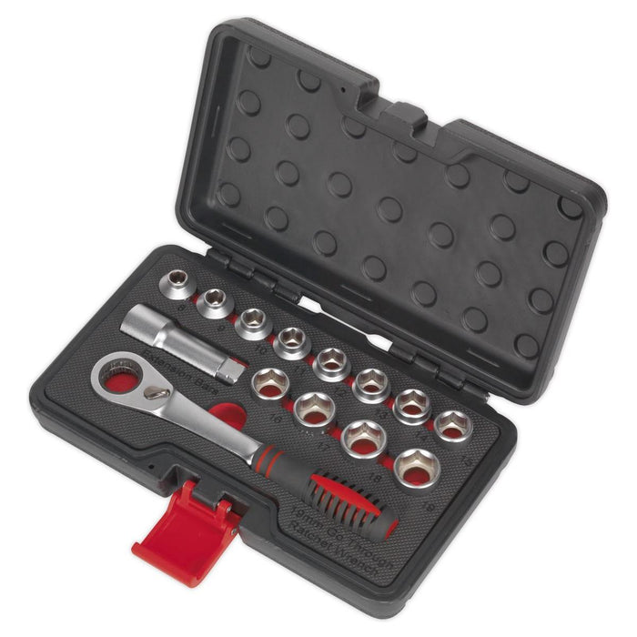 Sealey Socket Set 14pc Go-Through Low Profile WallDrive Metric AK6926 Sealey - Town Tools 