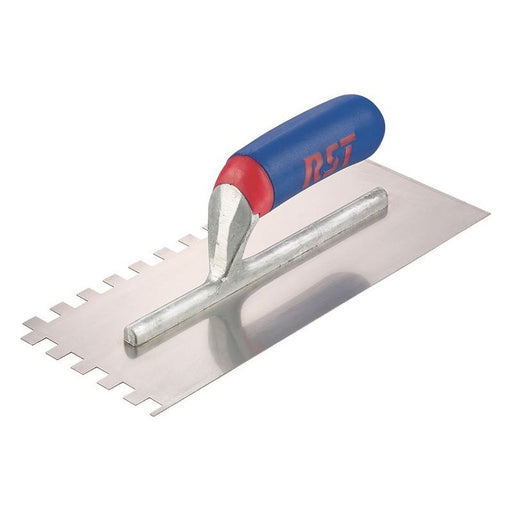 R.S.T. Notched Trowel Square 10mm² Soft Touch Handle 11 x 4.1/2in R.S.T. - Town Tools