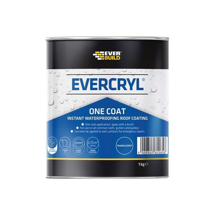 Everbuild Sika EVERCRYL® One Coat Clear 1kg Everbuild Sika - Town Tools