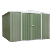 Dellonda Galvanised Steel Metal Garden Shed - Green