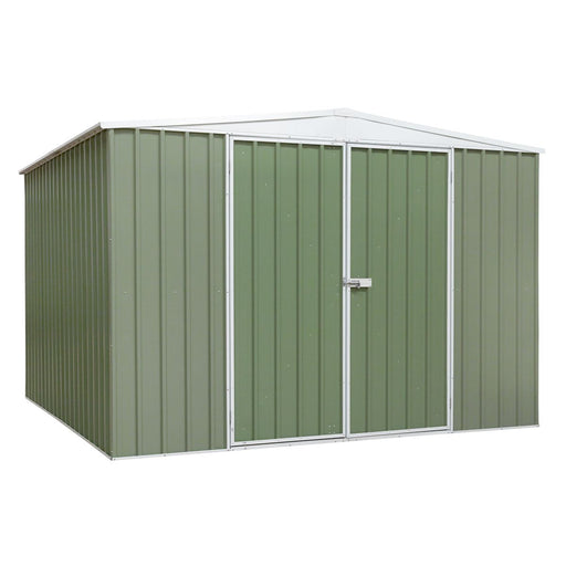 Dellonda Galvanised Steel Metal Garden Shed - Green Dellonda - Town Tools 