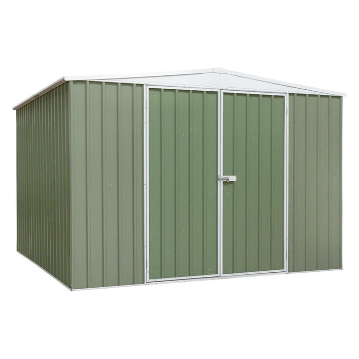 Dellonda Galvanised Steel Metal Garden Shed - Green Dellonda - Town Tools 