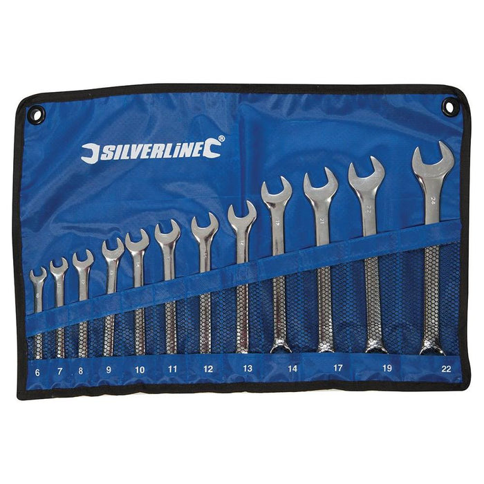 Silverline Combination Spanner Set 12pce 6 - 22mm Silverline - Town Tools 