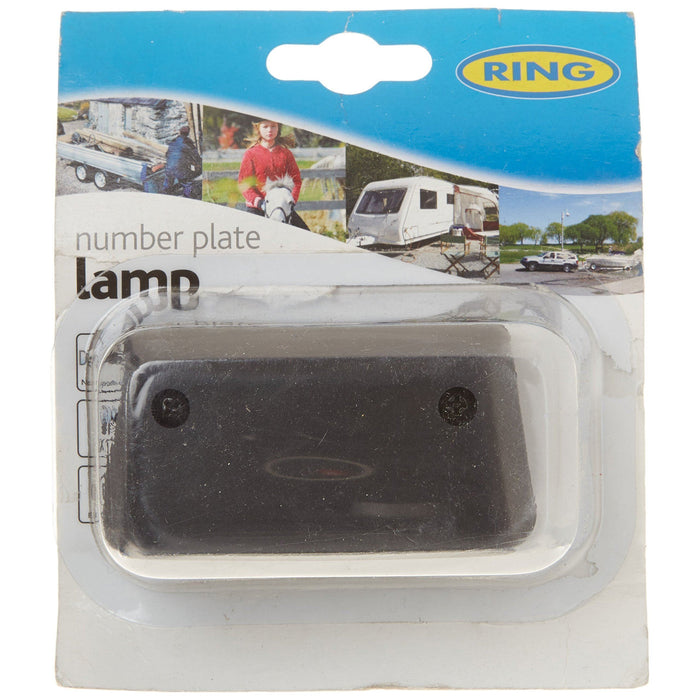 Ring Automotive RCT780 Number Plate Lamp - Black (Large) (C/W Bulb) Ring Automotive - Town Tools 