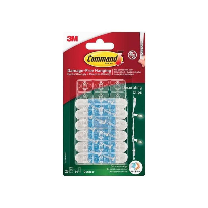 Command™ Clear Outdoor Decorating Clips (Pack 20) Command™ - Town Tools