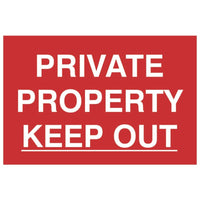 Scan Private Property Keep Out - PVC Sign 300 x 200mm