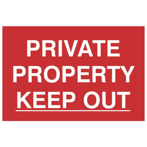 Scan Private Property Keep Out - PVC Sign 300 x 200mm Scan - Town Tools