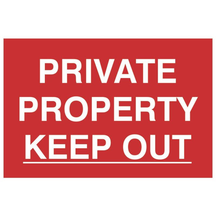 Scan Private Property Keep Out - PVC Sign 300 x 200mm Scan - Town Tools