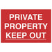 Scan Private Property Keep Out - PVC Sign 300 x 200mm Scan - Town Tools