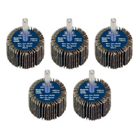 Sealey 40 x 30mm Abrasive Flap Wheel on 6mm Shaft 40Grit - Pack of 5 FW4030405