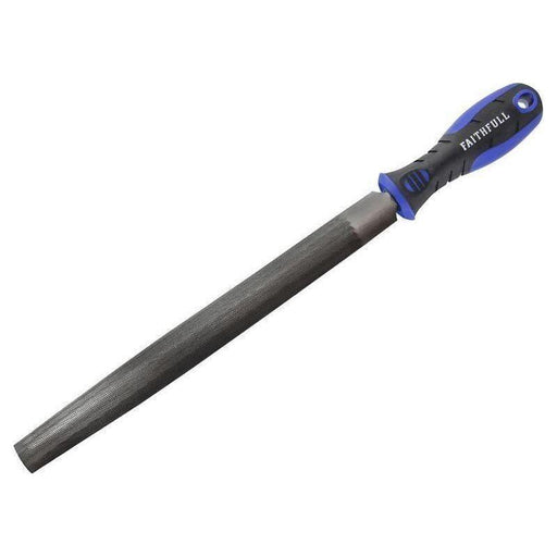 Faithfull Handled Half-Round Second Cut Engineers File 300mm (12in) Faithfull - Town Tools