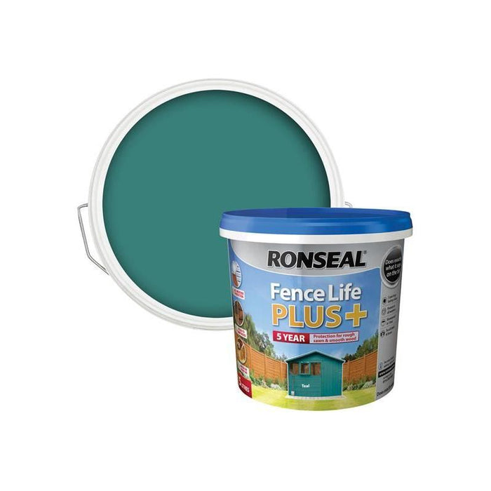 Ronseal Fence Life Plus+ Teal 5 litre Ronseal - Town Tools