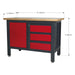 Sealey Workstation with 3 Drawers & Cupboard AP1372B Sealey - Town Tools 