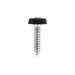 Sealey Numberplate Screw Plastic Enclosed Head 4.8 x 24mm Black Pack of 50 PTNP7 Sealey - Town Tools 