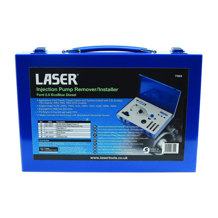 Laser Injection Pump Remover/Installer-for Ford Transit 2.0 EcoBlue Diesel 7324 Laser - Town Tools 