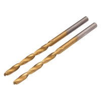 Draper HSS Titanium Nitride Coated Drill Bit, 3.5mm x 70mm (Pack of 2)