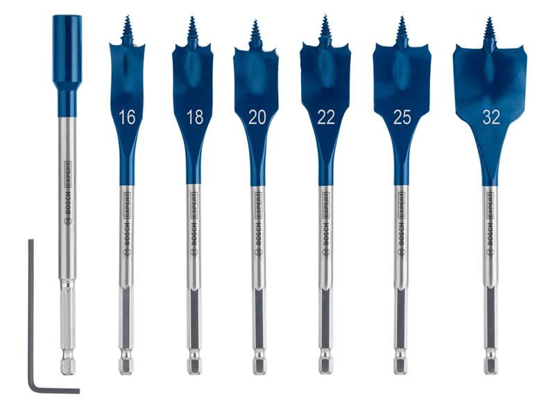 Bosch Powertool Accessories EXPERT Self Cut Speed Spade Drill Bit Set, 7 Piece Bosch Powertool Accessories - Town Tools