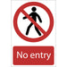 Draper No Entry' Prohibition Sign, 200 x 300mm 72169 Draper - Town Tools 