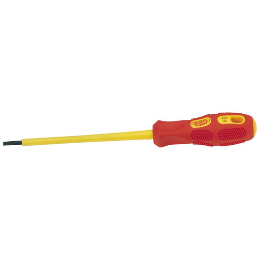 Draper VDE Approved Fully Insulated Plain Slot Screwdriver, 3.0mm x 100mm (Sold Draper - Town Tools 