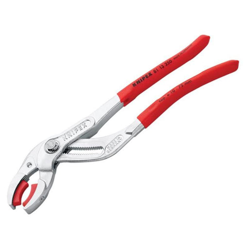 Knipex Plastic Pipe Grip Pliers Plastic Jaws Chrome 250mm - 75mm Capacity Knipex - Town Tools