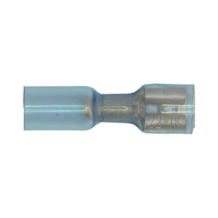 Sealey Heat Shrink Push-On Terminal 6.4mm Female Blue Pack of 25 BTSPF25 Sealey - Town Tools 