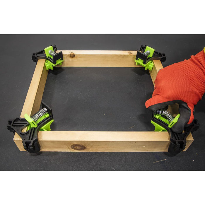Sealey Mitre Wood Corner Clamp Set 4pc QBC04 Sealey - Town Tools 