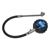 Sealey Digital Tyre Pressure Gauge with Twin Push-On Connector TST003