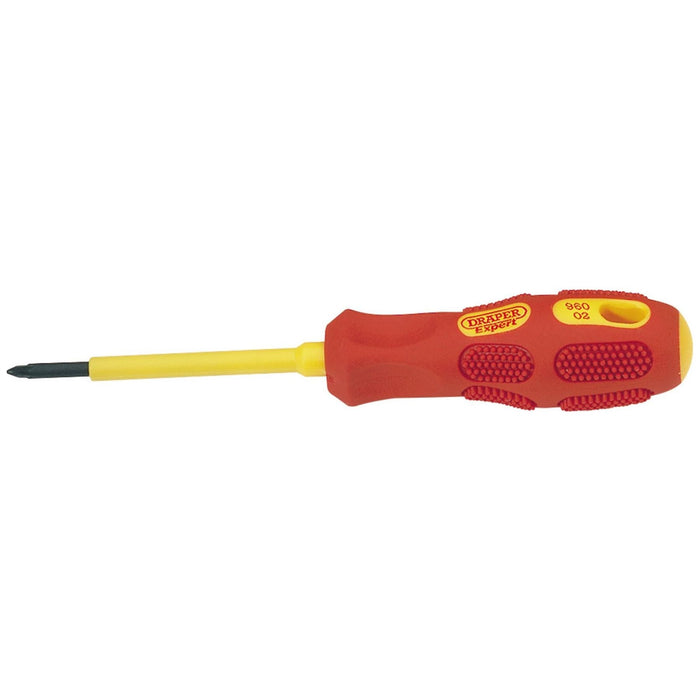 Draper VDE Approved Fully Insulated PZ TYPE Screwdriver, No.0 x 60mm (Sold Loose Draper - Town Tools 