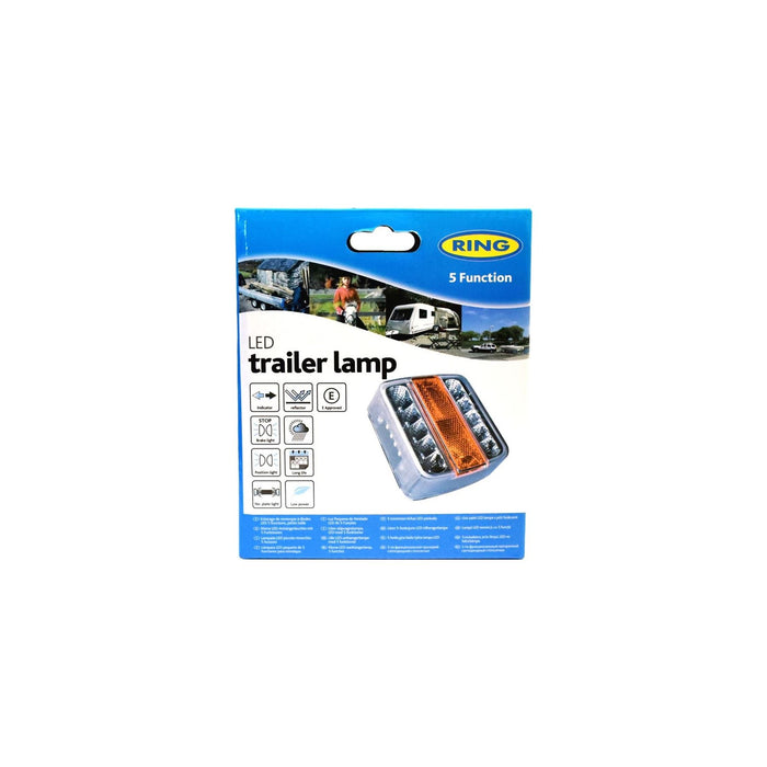 Ring Automotive RCT445 4 Function Clear LED Trailer Lamp, Small Ring Automotive - Town Tools 