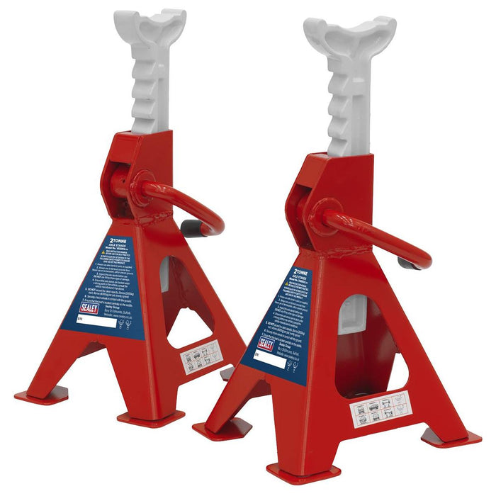Sealey AXLe Stands (Pair) 2 Tonne Capacity per Stand Ratchet Type VS2002