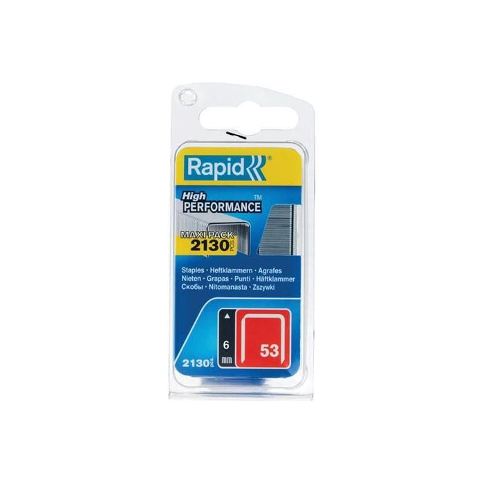Rapid 53/6B 6mm Galvanised Staples (Pack 2000) Rapid - Town Tools