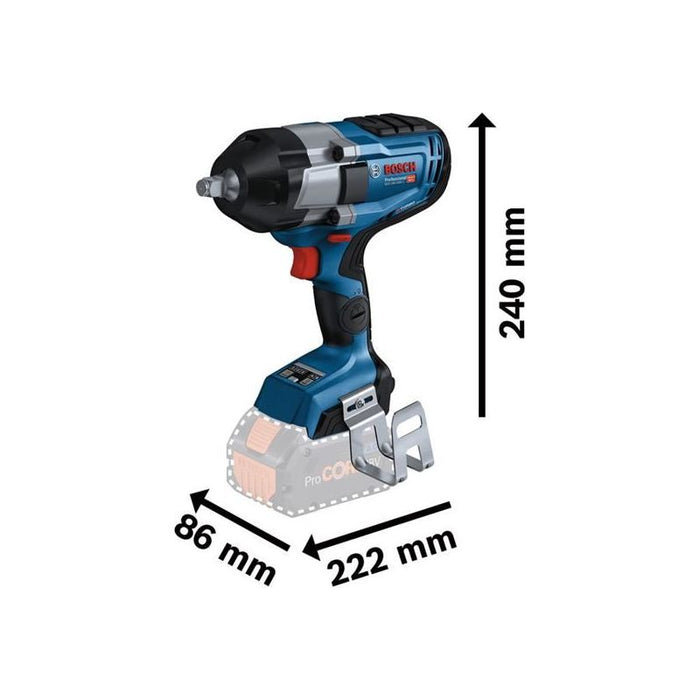 Bosch GDS 18V-1000 C Pro BITURBO Impact Wrench 18V 2 x 5.5Ah ProCORE18V Li-ion Bosch - Town Tools
