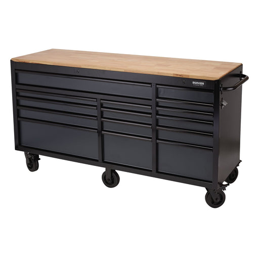 Draper BUNKER Workbench Roller Tool Cabinet, 15 Drawer, 72", Grey 08241 Draper - Town Tools 