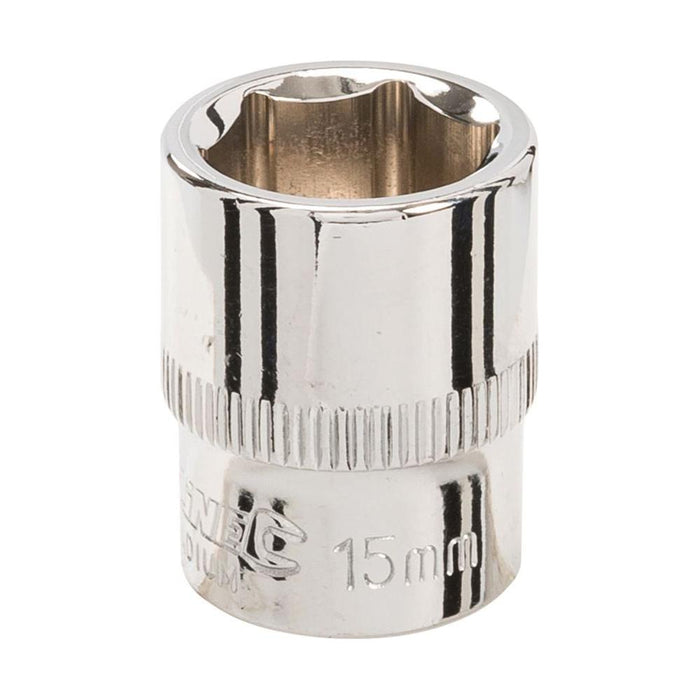 Silverline Socket 3/8" Drive 6pt Metric 15mm Silverline - Town Tools 