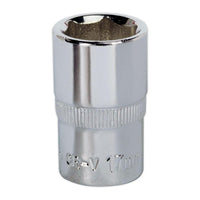 Sealey WallDrive Socket 17mm 1/2"Sq Drive Fully Polished SP1217