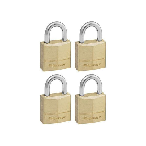 Master Lock Solid Brass 20mm Padlock 3-Pin - Keyed Alike x 4 Master Lock - Town Tools