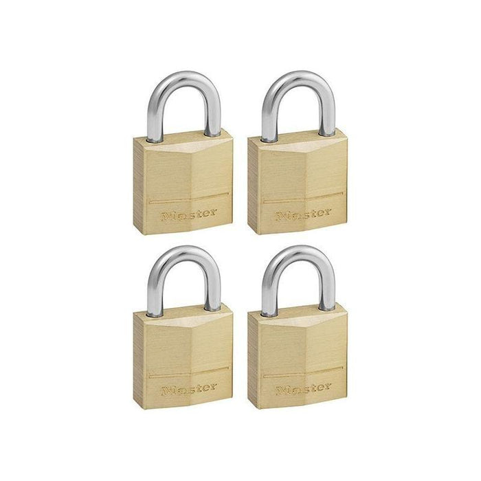 Master Lock Solid Brass 20mm Padlock 3-Pin - Keyed Alike x 4 Master Lock - Town Tools