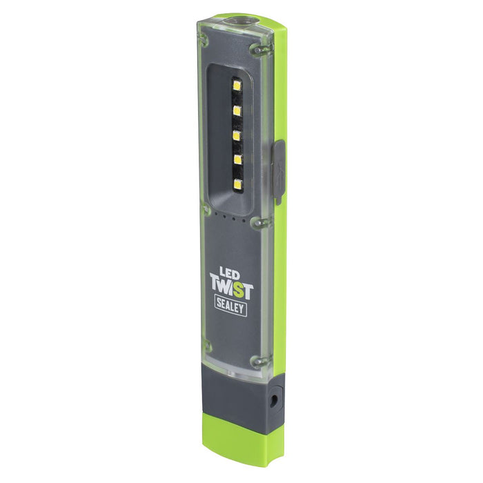 Sealey LED Twist Rechargeable Inspection Light 1W & 1W SMD LED201G Sealey - Town Tools 