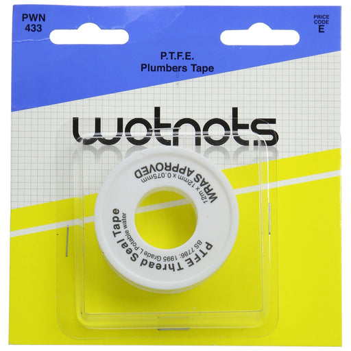 Wot-Nots PTFE Thread Seal Tape - 12mm x 12m Pearl - Town Tools 