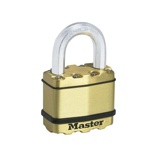 Master Lock Excell™ Brass Finish 50mm Padlock 4-Pin Master Lock - Town Tools