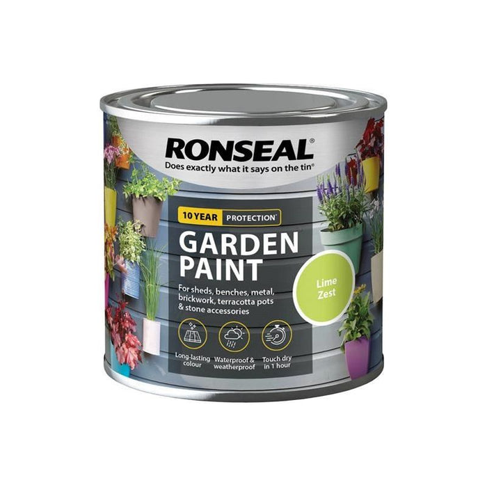 Ronseal Garden Paint Lime Zest 250ml Ronseal - Town Tools