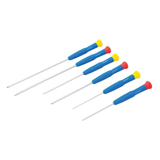 Silverline Extra-Long Precision Screwdriver Set 6pce 6pce Silverline - Town Tools 