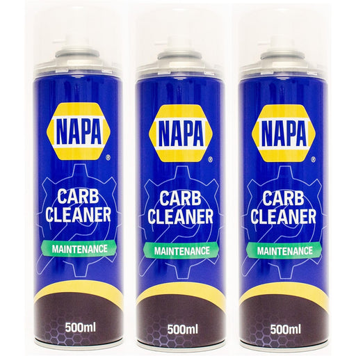 3x NAPA Carb Cleaner Spray Carburettor Intake Spray Cleaner Professional 500Ml NAPA - Town Tools 