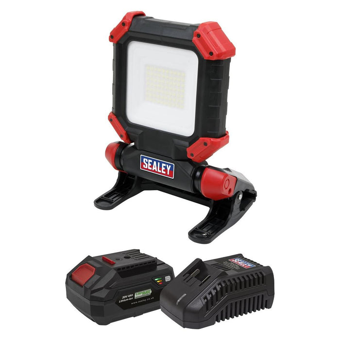 Sealey 20V 4Ah SV20 Series Cordless SMD LED 1800lm Worklight Kit CP20VCLKIT1 Sealey - Town Tools 