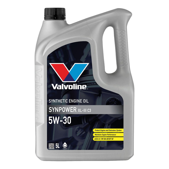 Valvoline SynPower XL-III C3 5W-30 5W30 Fully Synthetic Engine Oil - 6 Litres 6L Valvoline - Town Tools 