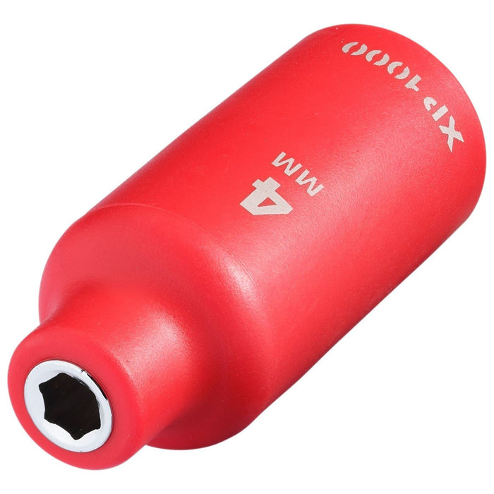 Draper XP1000 VDE Socket, 1/4" Sq. Dr., 4mm Draper - Town Tools