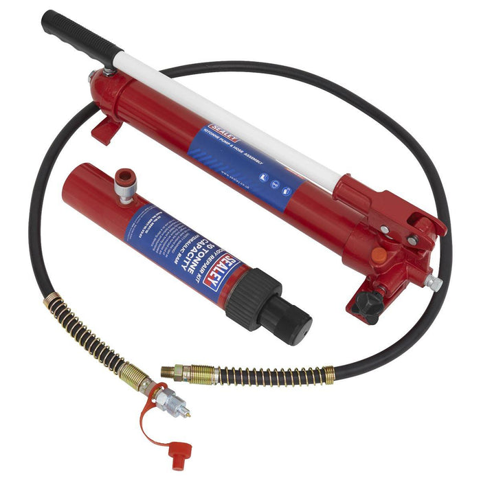 Sealey Push Ram with Pump & Hose Assembly 10tonne RE97.10-COMBO Sealey - Town Tools 